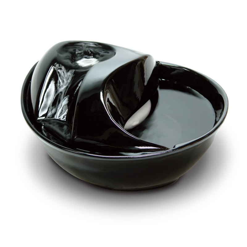 Pioneer Pet Rain Drop Ceramic Fountain - Black 1.7 Litres