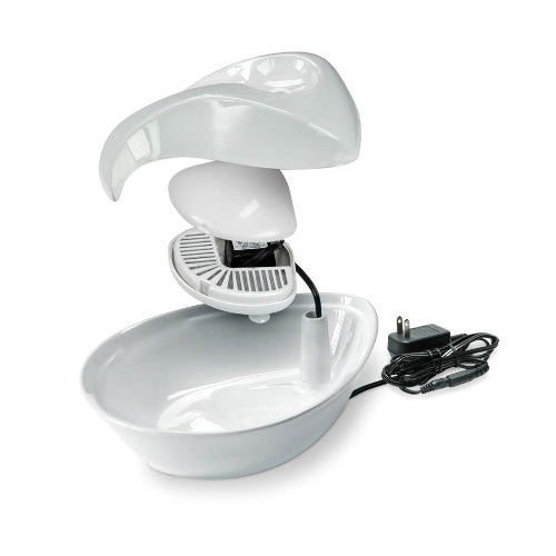 Pioneer Pet Rain Drop Ceramic Fountain - White 1.7 Litres