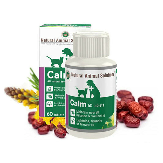 Natural Animal Solutions "Calm" Remedy for Cats & Dogs - 60 Tablets